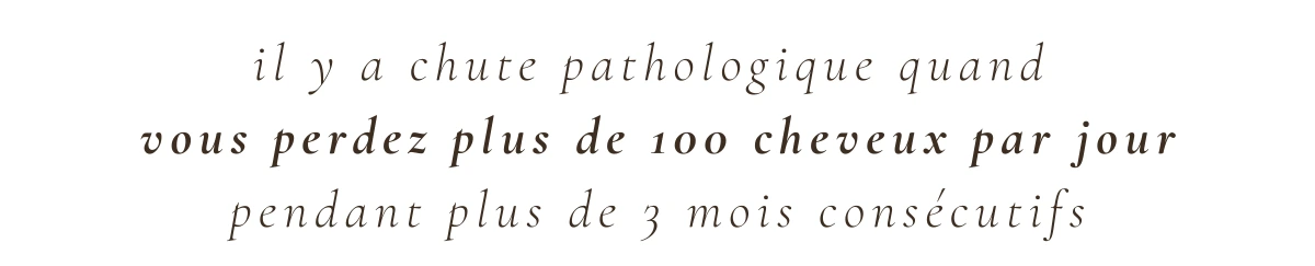 Infographie chute pathologique cheveux plus de 100 par jour